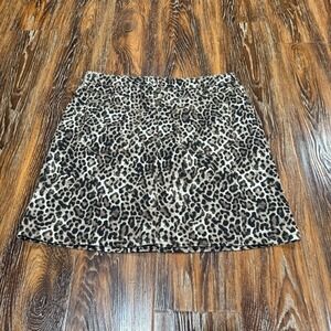 NWT LOFT Size 10 Women's‎ Animal Print Mini Skirt Leopard Brown Black